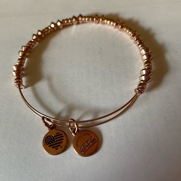 Alex and Ani Jewelry - Alex and Ani rose gold metal beaded bracelet